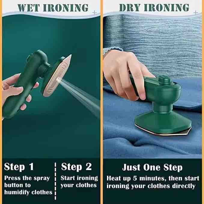 Portable Mini Ironing Machine, Handheld Steam Iron, Travel Garment Steamer, Professional Micro Steam Iron for Fabric Clothes,iron for Home and Travel