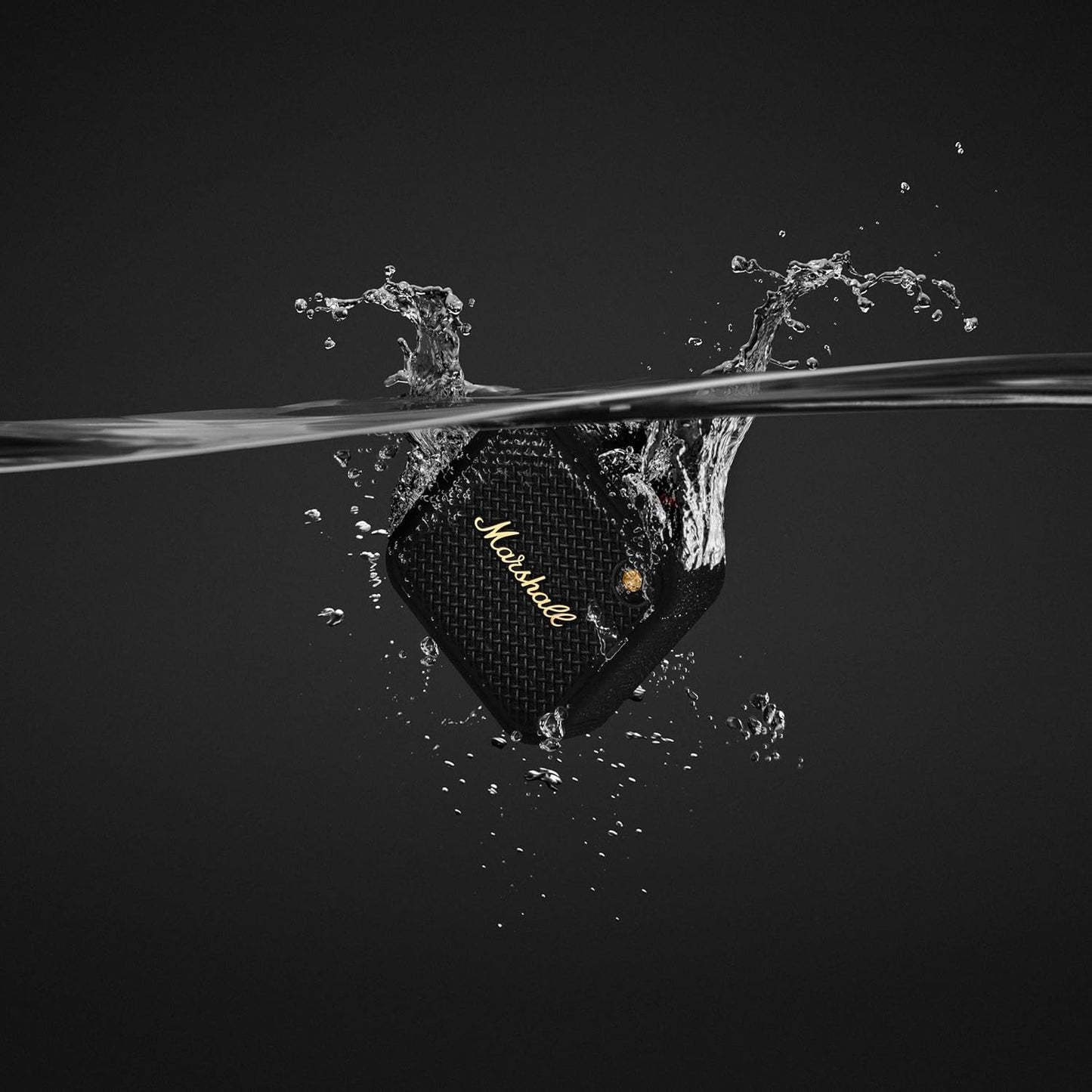Marshall Willen II Portable Bluetooth Speaker with 17+ Hours of Portable Playtime, Dust & Waterproof (IP67) - Black & Brass.