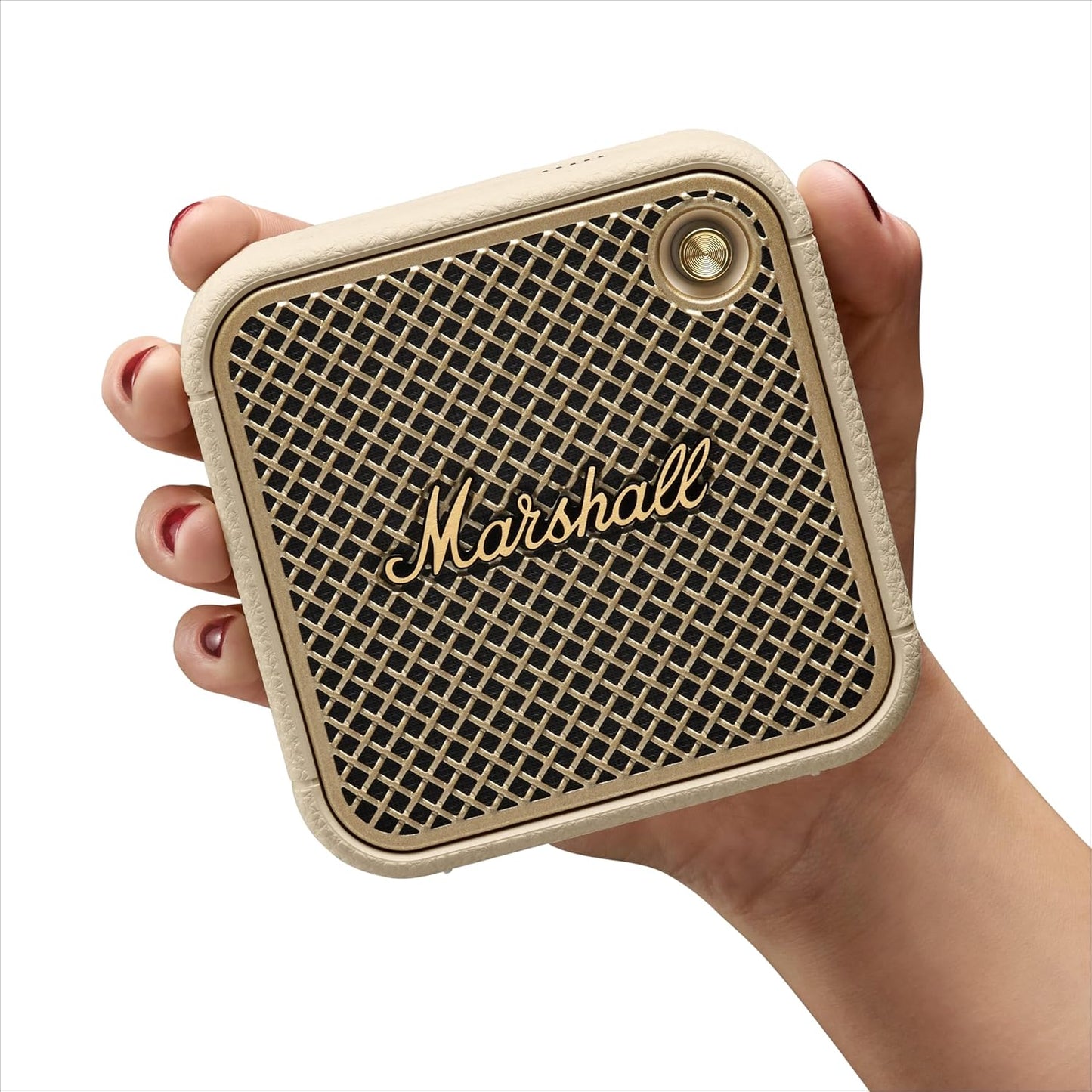 Marshall Willen II Portable Bluetooth Speaker with 17+ Hours of Portable Playtime, Dust & Waterproof (IP67) - Black & Brass.