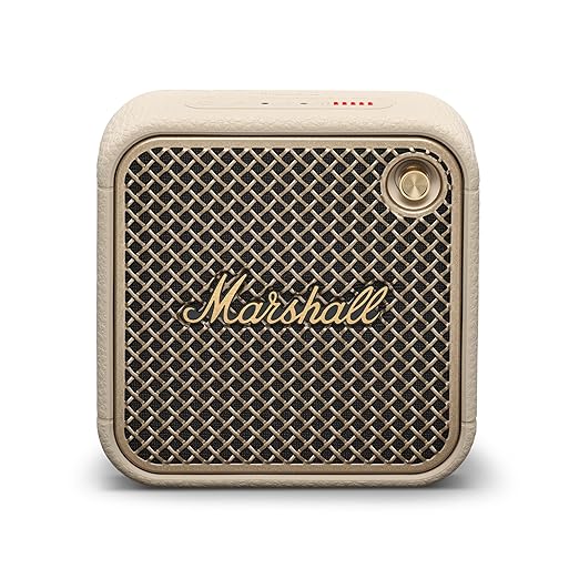 Marshall Willen II Portable Bluetooth Speaker with 17+ Hours of Portable Playtime, Dust & Waterproof (IP67) - Black & Brass.