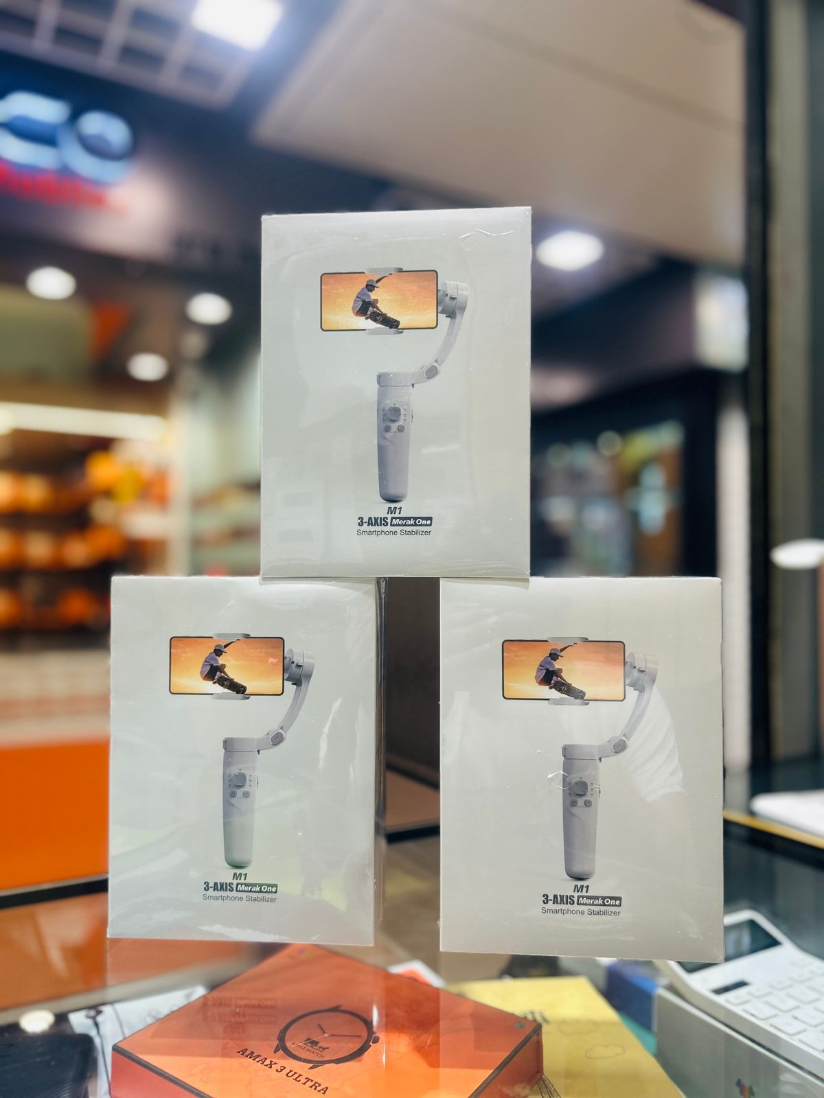 M1 Foldable 3-Axis Gimbal Stabilizer | Advanced Gyroscope | Shake-Free Footage | Object Tracking | Panoramic, Time-Lapse & Slow-Motion | 2500mAh Battery | Ideal for Vlogging & Travel