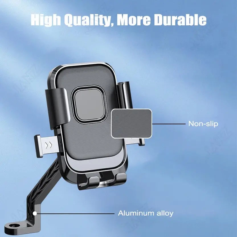 Fitgear F-089 Super Stable & Full Protection Adjustable Universal Cell Phone Holder Bike Mobile Holder (Black)