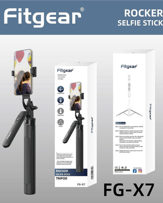 ROCKER TRIPOD 3-in-1 Design: Selfie Stick + Tripod + Remote  Adjustable Holder: Fits most smartphones securely  Bluetooth Remote Control: Shoot photos &amp; videos wirelessly