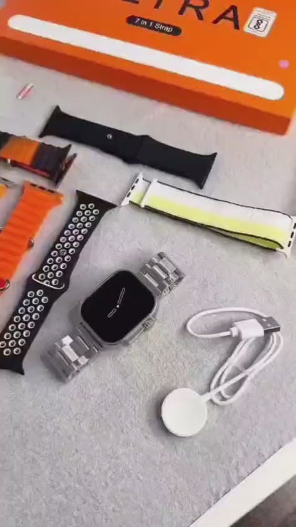 Ultra 3 Smart Watch (7-in-1 Strap Set) – 2.01" HD Bluetooth Calling Fitness Smartwatch