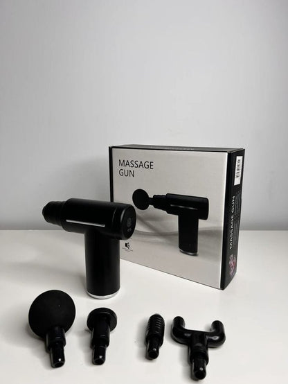 Rechargeable Handheld Percussion Massage Gun Machine For Deep Tissue Muscle Massage Body Relaxation Pain Relief Muscle Relaxation For Men And Women, Black and Green