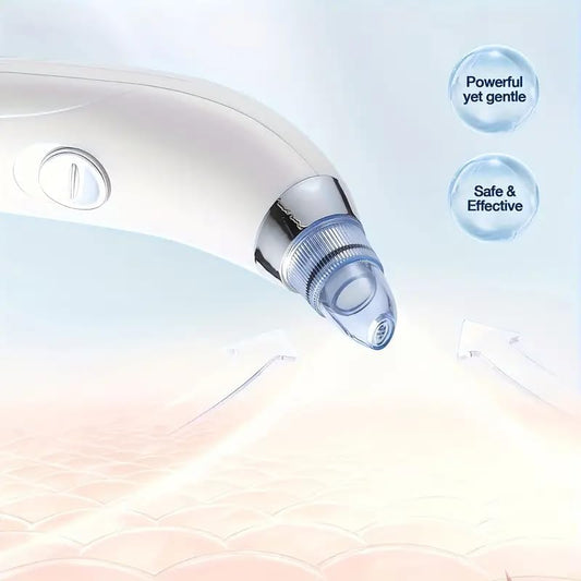 Derma Suction Pore Cleaner – Blackhead Remover Vacuum Device with Suction Heads – Electric Facial Skin Cleanser for Acne, Oil & Dead Skin Removal – Gentle for All Skin Types