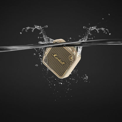 Marshall Willen II Portable Bluetooth Speaker with 17+ Hours of Portable Playtime, Dust & Waterproof (IP67) - Black & Brass.