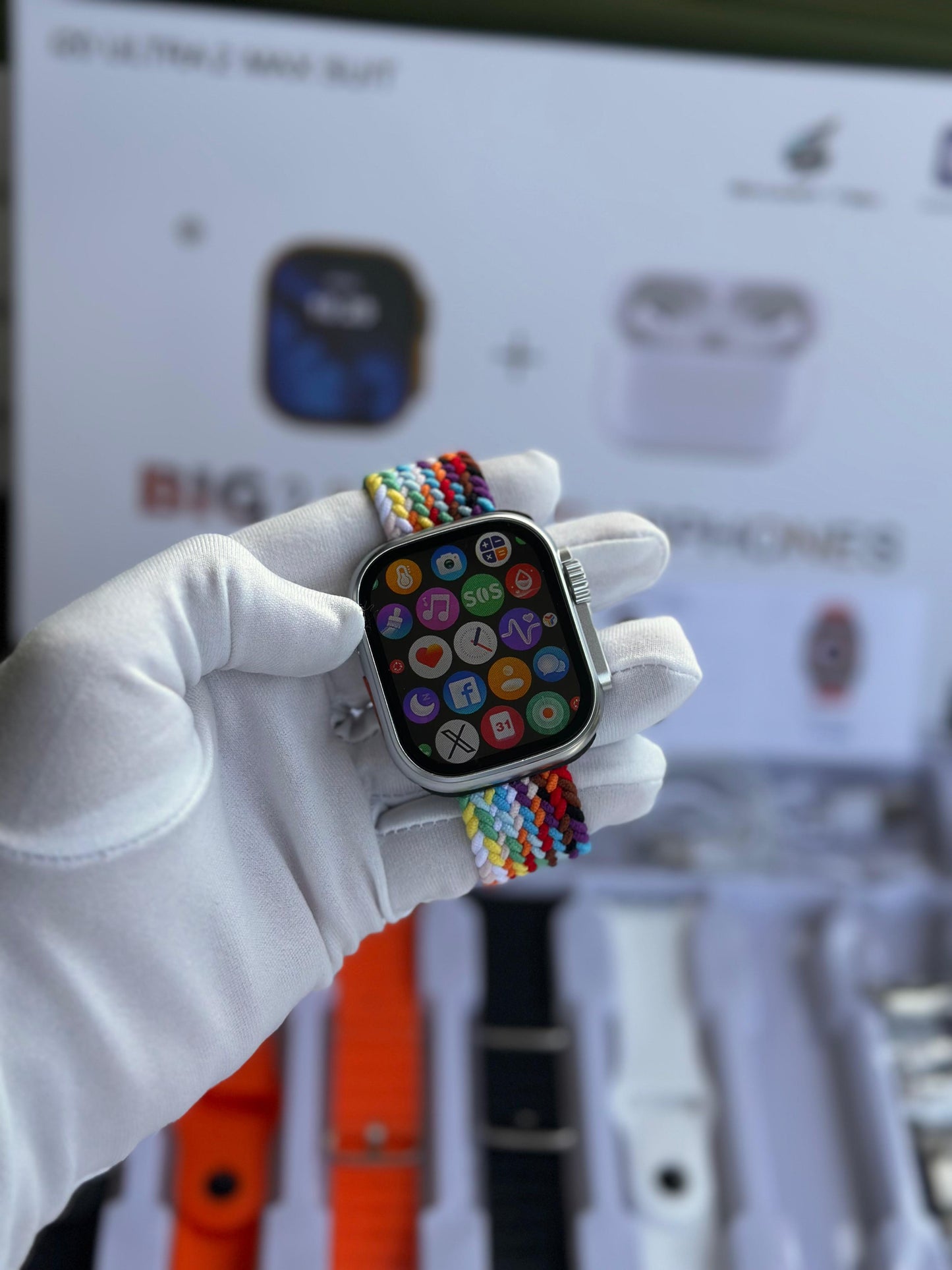 i20 Ultra Suit Max Series 8 Ultra (49MM) – 10 in 1 Smartwatch Combo Pack