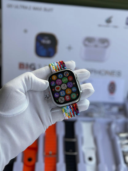 i20 Ultra Suit Max Series 8 Ultra (49MM) – 10 in 1 Smartwatch Combo Pack