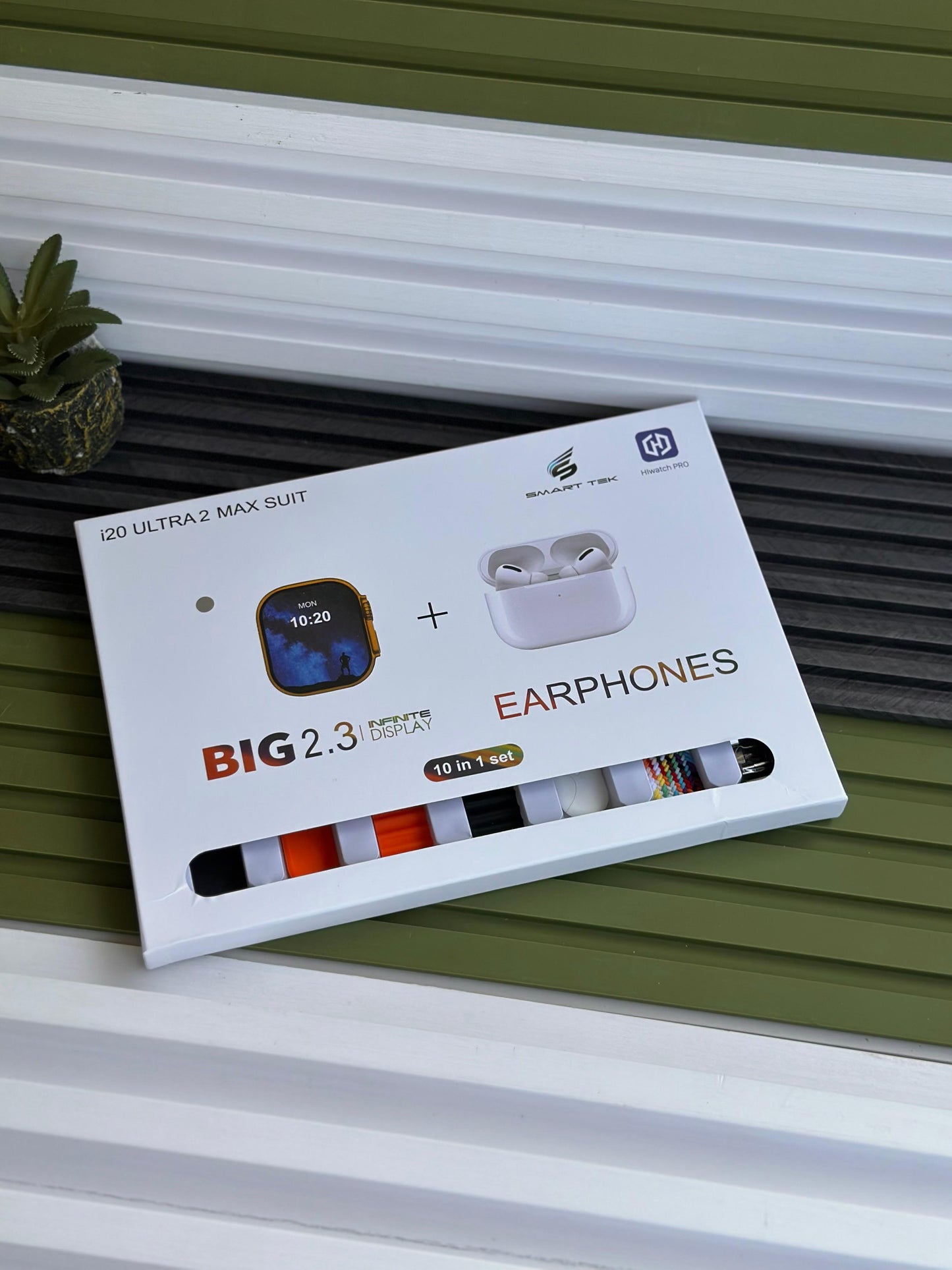 i20 Ultra Suit Max Series 8 Ultra (49MM) – 10 in 1 Smartwatch Combo Pack