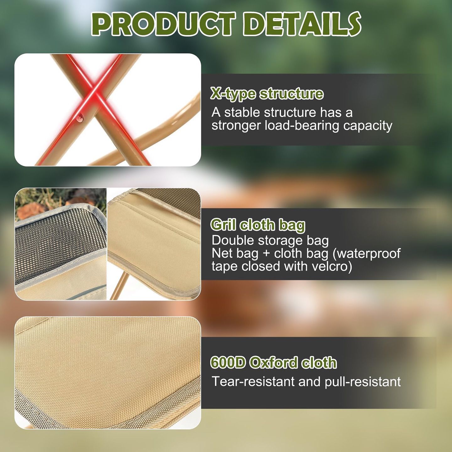 Folding Stool, Mini Outdoor Camping Stool, Portable Small Foldable Lightweight Hunting Seat with Zippered Carrying Bag, Folding Slacker Chairs for Fishing Travelling Picnics