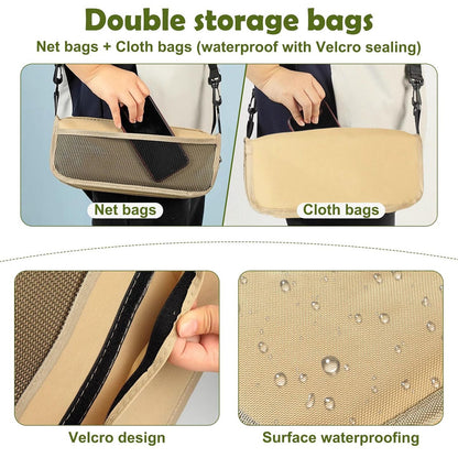 Folding Stool, Mini Outdoor Camping Stool, Portable Small Foldable Lightweight Hunting Seat with Zippered Carrying Bag, Folding Slacker Chairs for Fishing Travelling Picnics