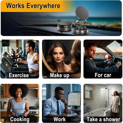 Fitgear Magnetic Vacuum Mobile Holder with Suction Cup | 360° Rotation Universal Phone Mount for Car Dashboard, Desk, Wall | Strong Grip Magnet Stand for iPhone, Android, Tablet, GPS – Hands-Free Use