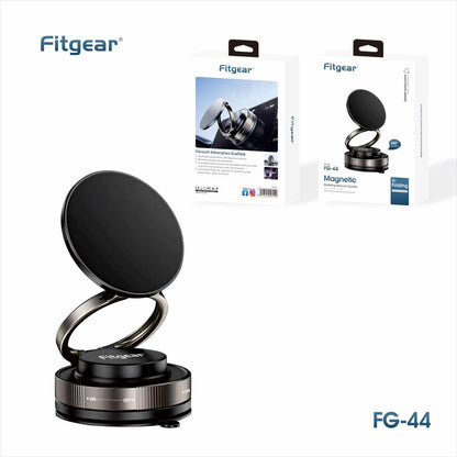 Fitgear Magnetic Vacuum Mobile Holder with Suction Cup | 360° Rotation Universal Phone Mount for Car Dashboard, Desk, Wall | Strong Grip Magnet Stand for iPhone, Android, Tablet, GPS – Hands-Free Use