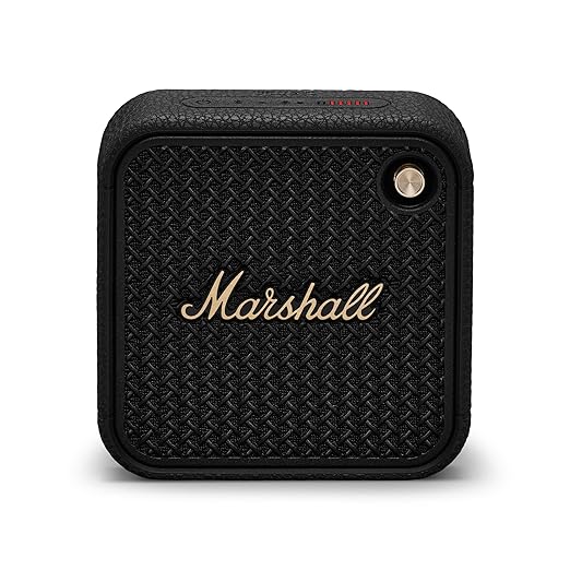 Marshall Willen II Portable Bluetooth Speaker with 17+ Hours of Portable Playtime, Dust & Waterproof (IP67) - Black & Brass.