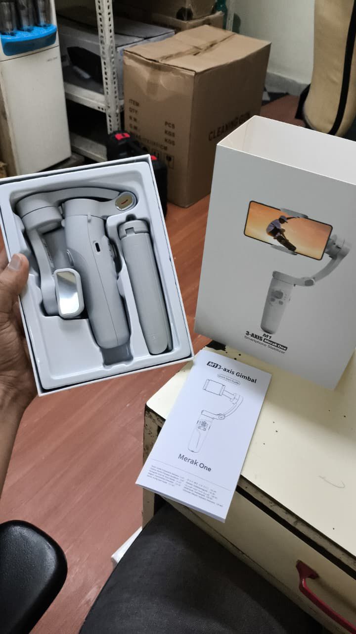 M1 Foldable 3-Axis Gimbal Stabilizer | Advanced Gyroscope | Shake-Free Footage | Object Tracking | Panoramic, Time-Lapse & Slow-Motion | 2500mAh Battery | Ideal for Vlogging & Travel