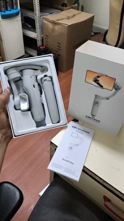 M1 Foldable 3-Axis Gimbal Stabilizer | Advanced Gyroscope | Shake-Free Footage | Object Tracking | Panoramic, Time-Lapse & Slow-Motion | 2500mAh Battery | Ideal for Vlogging & Travel