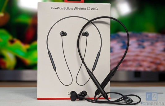 OnePlus Bullets Wireless Z2 ANC Bluetooth in Ear Earphones with Mic, 45dB Hybrid ANC, Bombastic Bass - 12.4 mm Drivers, 10 Mins Charge - 20 Hrs Music, 28 Hrs Battery
